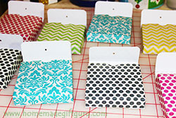 Several box made from the free printable advent calendar templates at www.homemadegiftguru.com