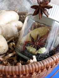 Recipe for chai tea in a jar, ginger root and tea strainer homemade gift basket...