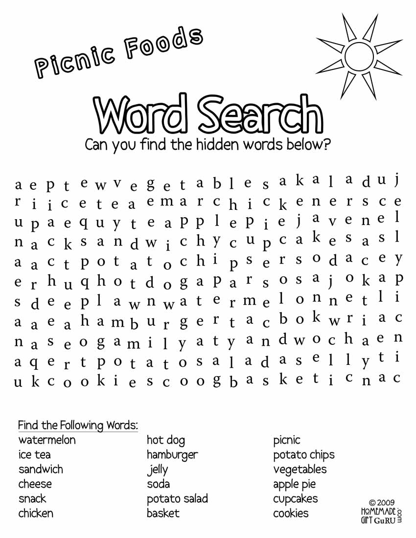Create Word Search Free Online Printable