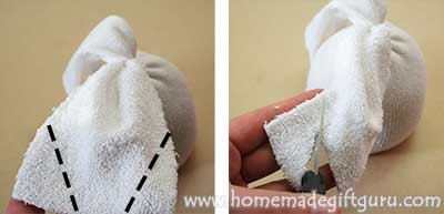 A leaf like shape makes great sock bunny ears...
