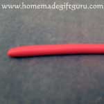 Roll out one long polymer clay log...