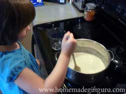Add color now for single colored batch or knead color into individual clumps after play dough is prepared and still warm...