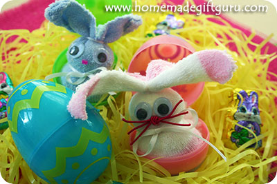 Sock rabbit sock bunny in an egg Easter gift ideas...