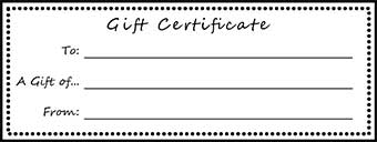 create a gift certificates