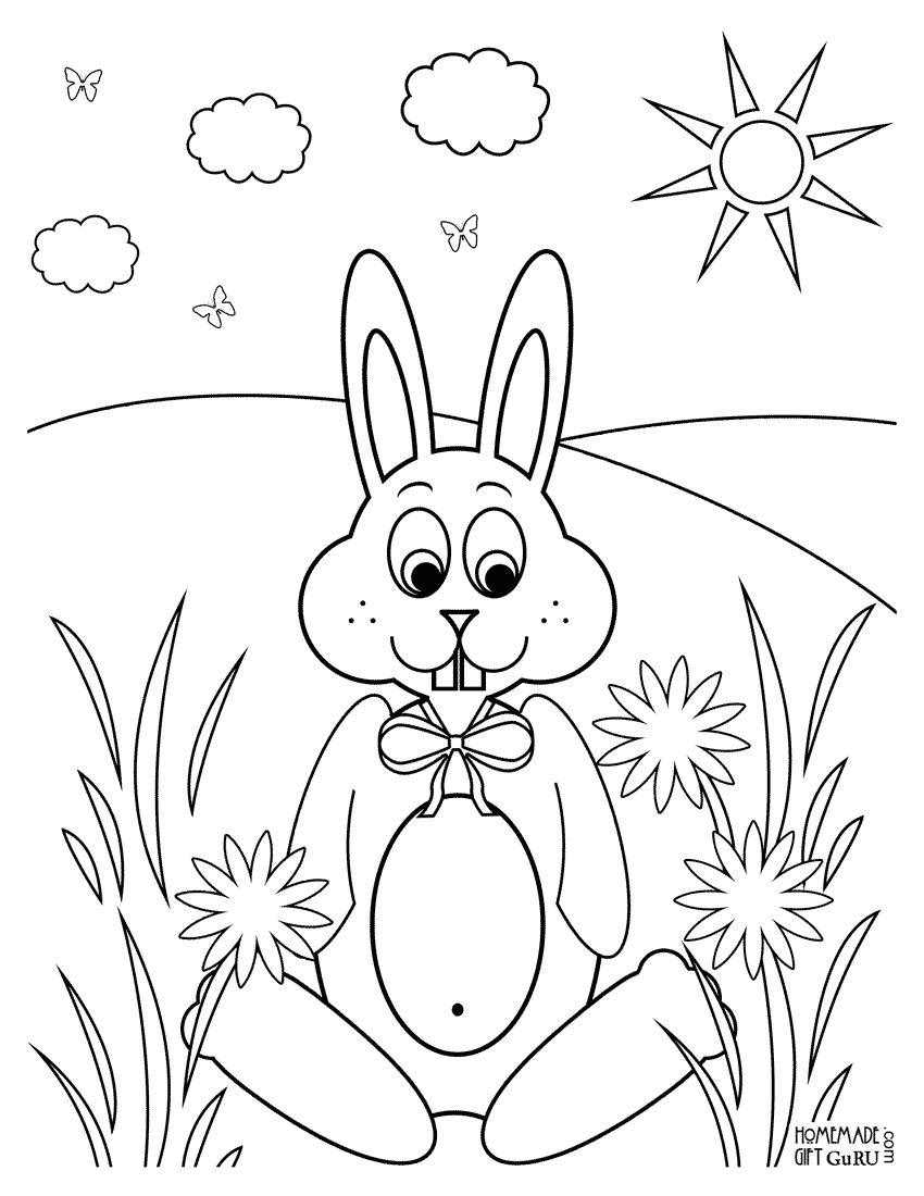 40 Bunny Rabbit Coloring Pages  Best HD