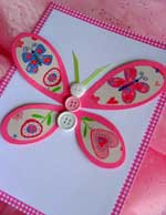 Homemade card using this free butterfly template!