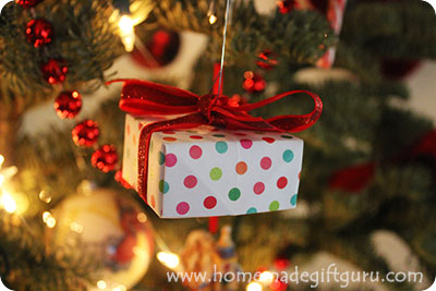 Origami boxes can be used to make fun Christmas ornaments.