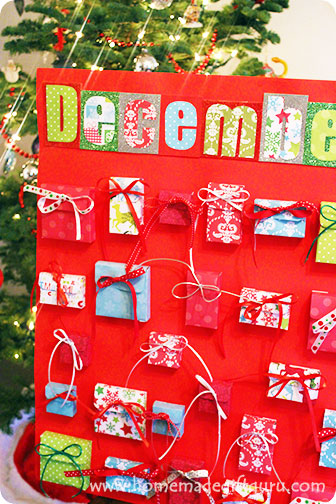 Whimsical Christmas countdown using free printable templates...