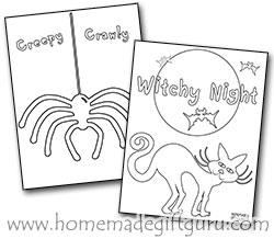 Feel free to print out a couple Halloween coloring sheets for some simple kiddo fun while you read through all our homemade gift ideas!