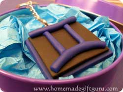 Homemade Gemini symbol clay astrology charms are a fun way to celebrate your FAVORITE Gemini...