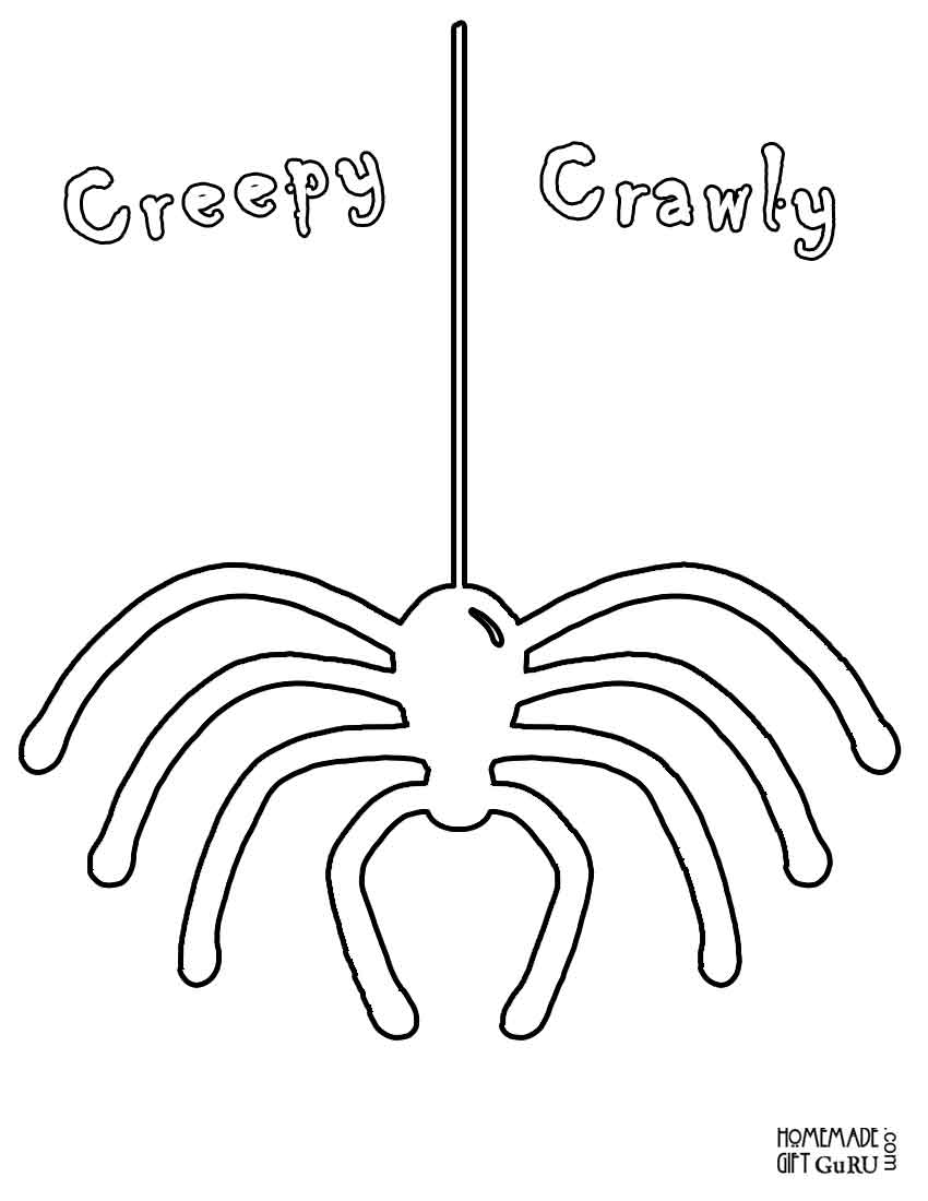 Free printable Halloween spider coloring page!