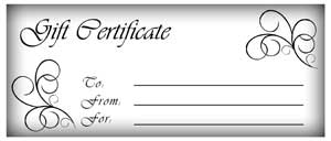 Make gift certificates!