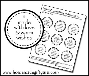You may also like these free printable gift tags made JUST for homemade gifts.