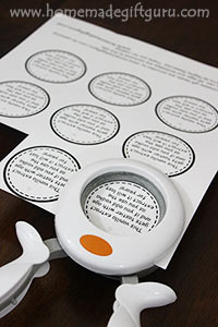 Many of these free printable Halloween gift tags can be punched out in seconds with a 2 inch circle punch.