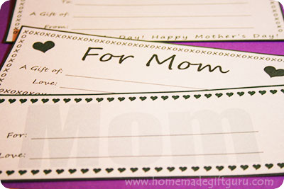 voucher ideas for mum