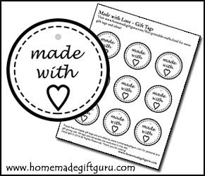 Free Printable Homemade With Love Gift Tags - Made with HAPPY