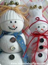 There's something magical about making your own silly sock snowman... they're cute, funny and always unique! This Christmas craft gift idea is fun for the whole family.