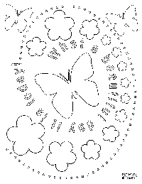 Free printable butterfly and flower coloring page!