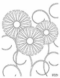 This free printable flower coloring page can also be used in craft projects! Learn more at www.homemadegiftguru.com