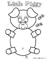 This cute little pig coloring page is fun for kids!