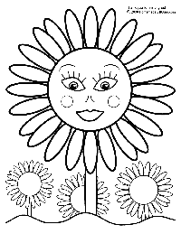 Free printable sunflower coloring page!