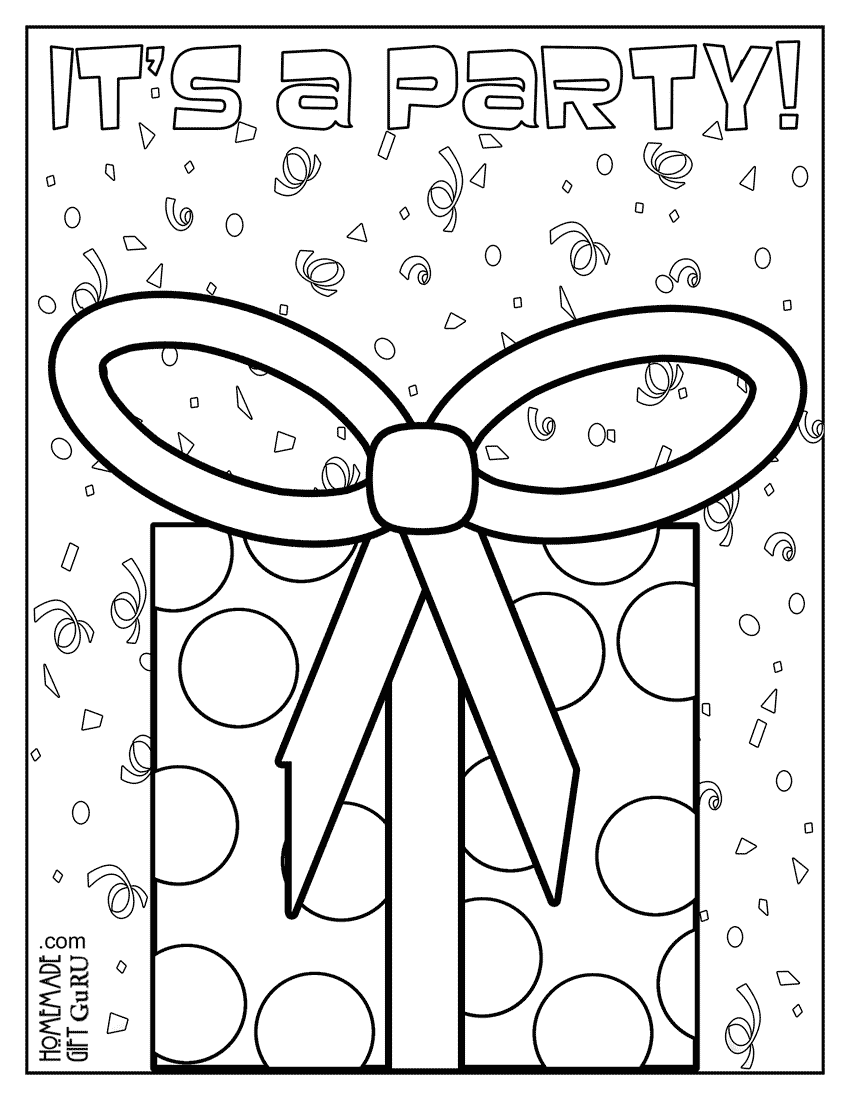 There are a ton of fun ways to use this free printable birthday coloring page for party ideas and kids crafts.