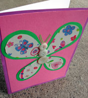 Easy homemade butterfly cards! Free card making template...