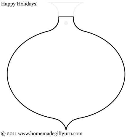 Free printable round Christmas ornament with point gift tag template.