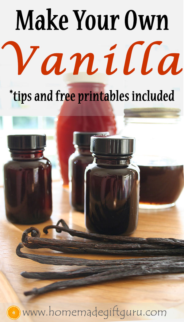 Homemade vanilla extract is a homemade gift you can make ahead and have ready all year long. You can also make a big batch and give them to everyone for the sweetest homemade Christmas gifts.