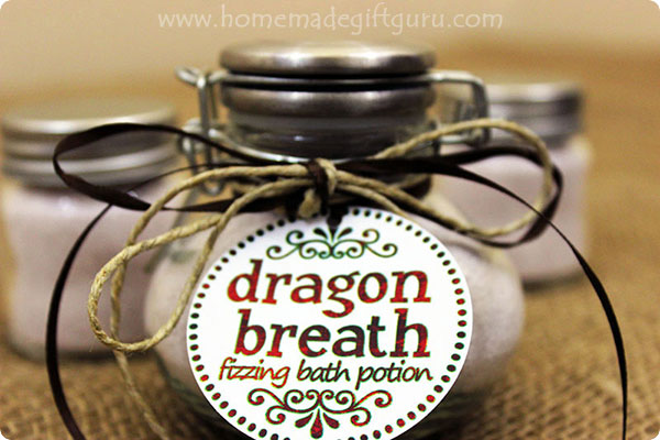 This fizzing bath salt recipe is infused with magical fiery dragon breath. As the magic activates, a burst of red fizzing dances upon your bathwater releasing dragon magic!