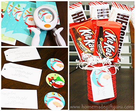You can re-use old greeting cards and postcards to create homemade gift tags!
