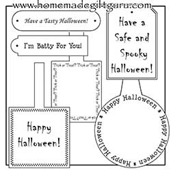 Be sure and print out a few of these free Halloween gift tags for giving your homemade Halloween gifts.