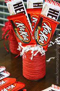 Small but sweet homemade candy bouquets