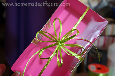 This homemade gift box has a clear lid for a fun and elegant effect!