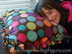 No-sew fleece pillow cases can be made to suit any teen. Whether they like a certain color, pattern or a sports team... this homemade gift idea for teens is easy to customize!